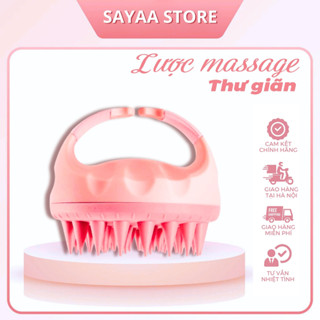Lược gội đầu Silicon Sayaa Gai mềm massage da đầu , sạch gàu, giảm gãy rụng tóc hiệu quả,phụ kiện trang điểm Sayaa