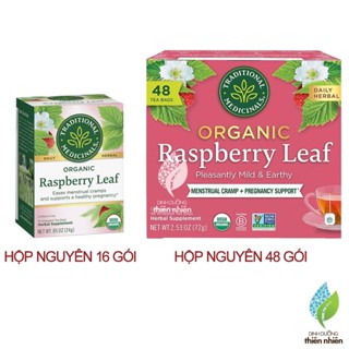  Trà Lá Mâm Xôi Hữu Cơ Traditional Medicinals Organic Raspberry Leaf Tea 16 & 48 Gói 