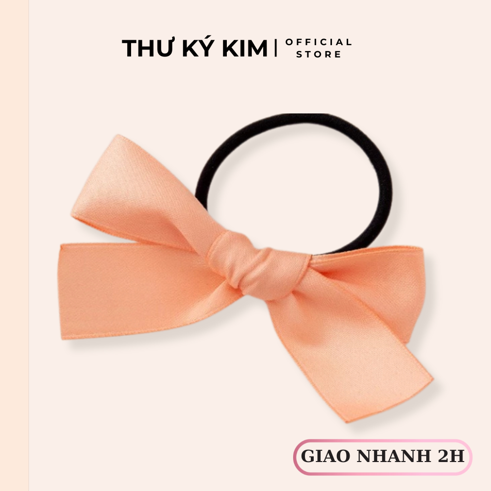 Cột tóc nơ satin mini tiểu thư - Dây buộc tóc nơ