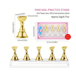 Set 5 chiếc đế gắn móng giả tập vẽ nail - đế nam châm gắn móng mẫu chuyên dụng