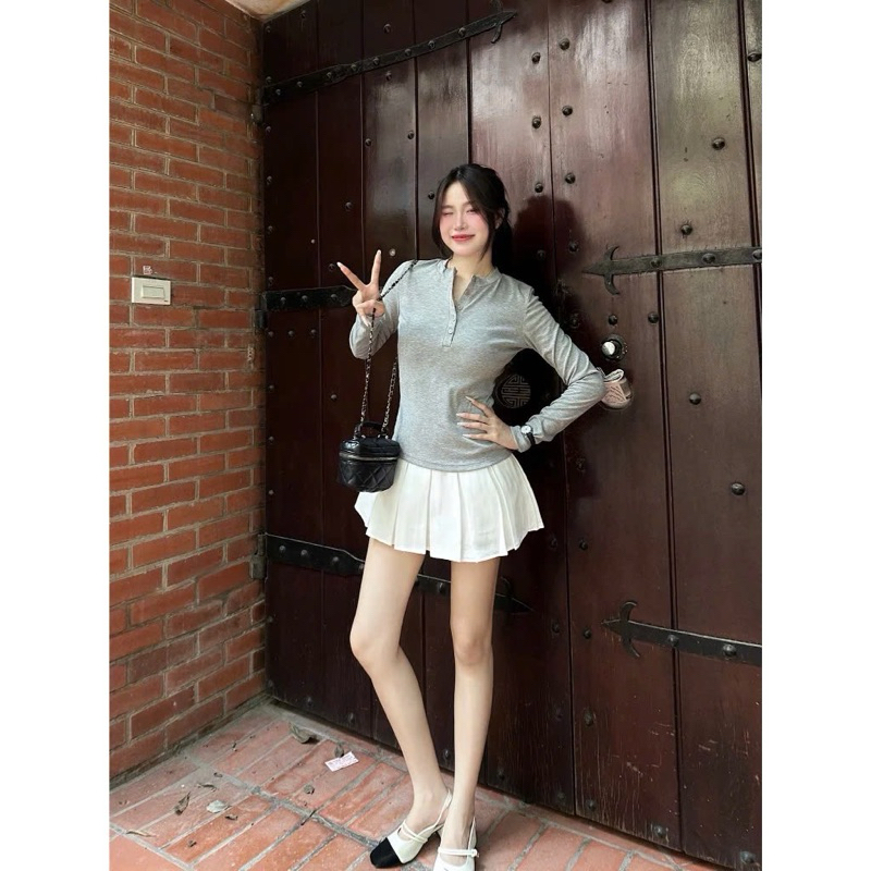 Áo thun tay dài tăm thỏ Justdun T66  miastrore96 . | BigBuy360 - bigbuy360.vn