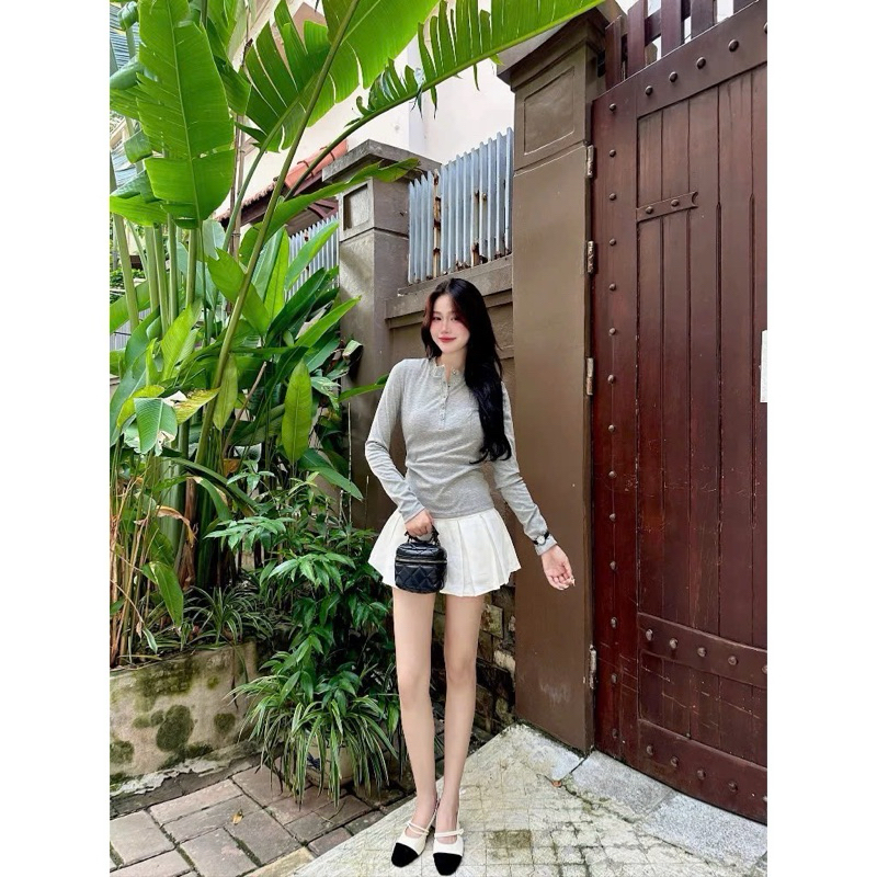 Áo thun tay dài tăm thỏ Justdun T66  miastrore96 . | BigBuy360 - bigbuy360.vn