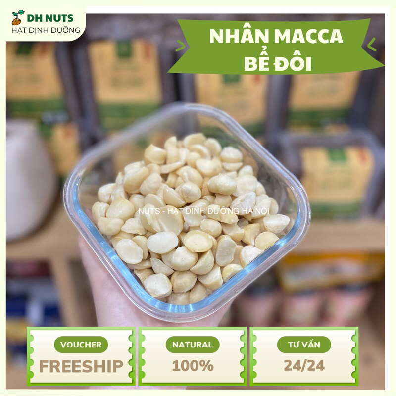 500G NHÂN MACCA BỂ ĐÔI