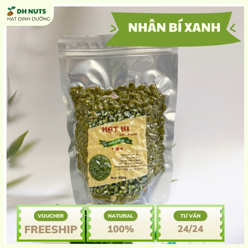 [500G] - NHÂN HẠT BÍ XANH - ẤN ĐỘ