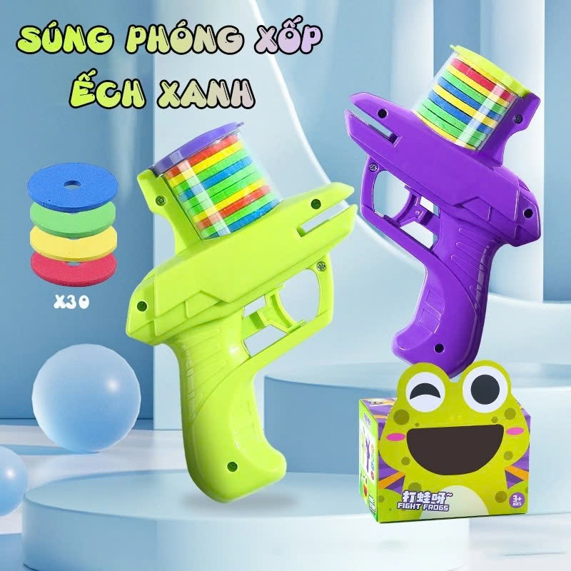 Đồ Chơi Vô Tri Súng Đĩa Bay Phóng Xốp Hình Ếch Xanh-Đồ Chơi Súng Cà Rốt M1911 In 3D Hottrend Chất Li