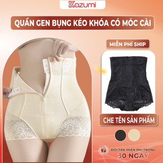Quần Gen Nịt Bụng KAZUMI,Quần Định Hình Eo Cạp Cao Khoá Kéo Có Móc Cài Chống Cuộn Cao Cấp A22