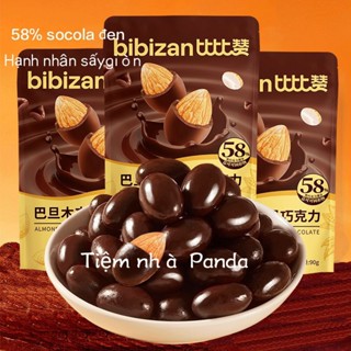 Socola Đen 58% Bọc Hạnh Nhân Thơm ngon gói 90g Hãng BiBizan