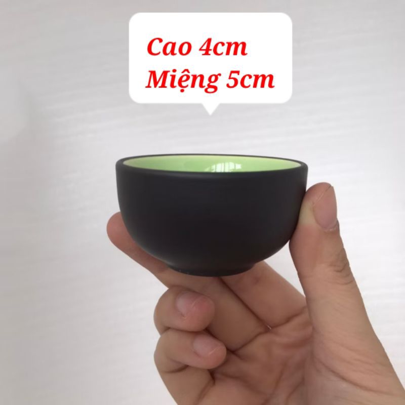 Chén Lòng Xanh đất nung Bát Tràng_Ly uống trà