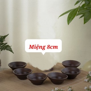Chén Lòng Xanh đất nung Bát Tràng_Ly uống trà