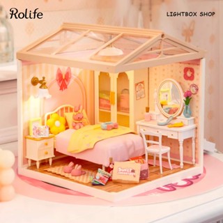 MỚI RA MẮT Rolife Super Creator của Robotime DW016 Nhà Búp Bê tự làm bằng Nhựa ABS. Mô hình có đèn led.