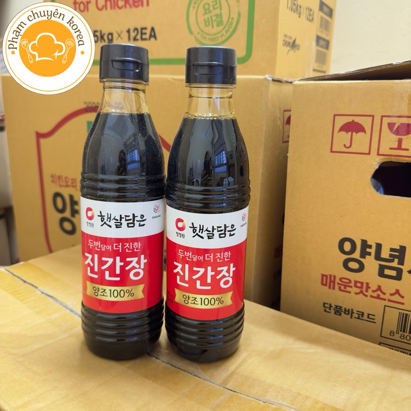 Xì dầu/nước tương Hàn Quốc chai 500ml