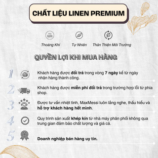 Quần nữ MaxMessi Premium Collection linen tưng ống suông xếp ly trước Rene
