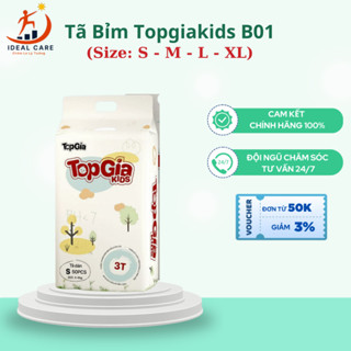 Tã bỉm Topgiakids B01, pH < 7 bảo vệ làn da của bé, đai chun đệm mây mềm mại, chống tràn tối đa