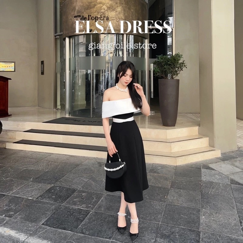 Pass váy trễ vai giang joile size S