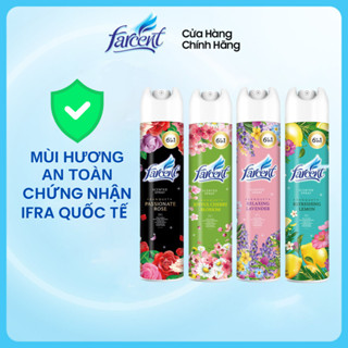 COMBO Bình xịt phòng chính hãng Farcent (Hương Chanh/Oải Hương/Anh Đào/hoa hồng) 320ml phòng ngủ, khách, toilet, bếp