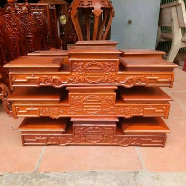 Tam cấp, tam sơn kê bát hương, kê tượng gỗ hương