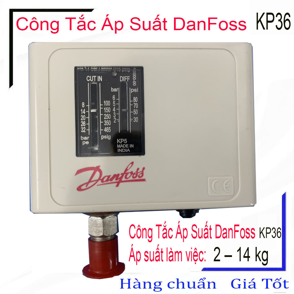 Công Tắc Áp Suất DanFoss KP36 – Áp suất làm việc: 2 – 14 Kg.