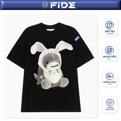 Áo thun FIDE shark unisex form rộng cổ tròn SHARK CUTE - AT12