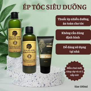 Thuốc duỗi tóc  siêu dưỡng, thuốc ép tóc phục hồi KERATIN ép tóc tại nhà không cần kẹp nhiệt