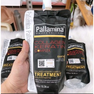  Hấp phục hồi tóc dầu ủ tóc Pallamina Collagen Keratin siêu mềm mượt 500ml 