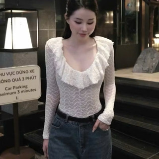 [ BÈO BÉO BIGSIZE ] ÁO REN TAY DÀI CỔ BÈO FORM 60-90KG