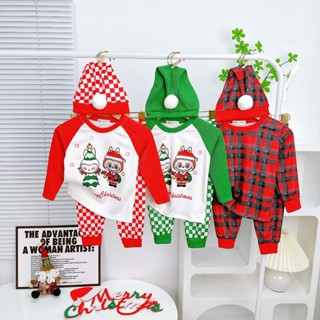 Bộ Dài Noel Kèm Nón Vải Gân Minkymom Cho Bé Trai Bé Gái NOEL2024