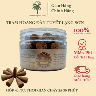  Trầm Hoàng Đàn Tuyết Lạng Sơn Cao Cấp Hộp 40 Nụ Trầm Hoàng Đàn Tuyết Mùi Hương Thơm Ngọt Như Sâm 