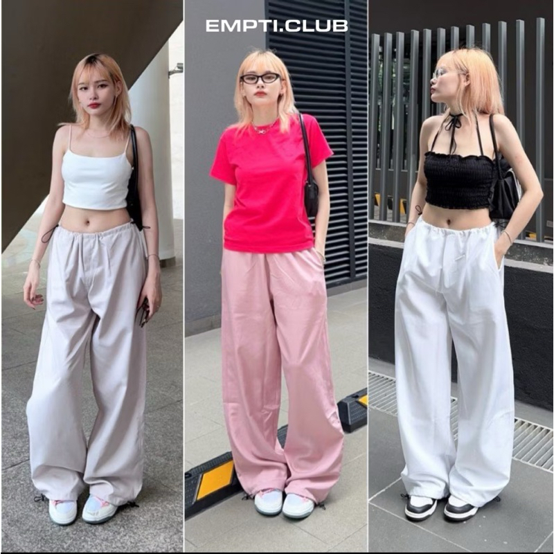 Thanh lý quần hồng dài local thiết kế Empti Club