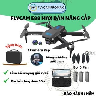  Flycam E88 Max 2024 drone camera 4k mini máy bay flycam camera kép 4k cuộn 360° chụp ảnh rõ nét 