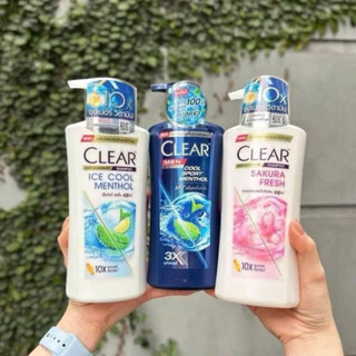 DẦU GỘI CLEAR BẠC HÀ Thái Lan / Dầu gội CLEAR MEN chai vòi hàng nội địa THÁI LAN chính hãng