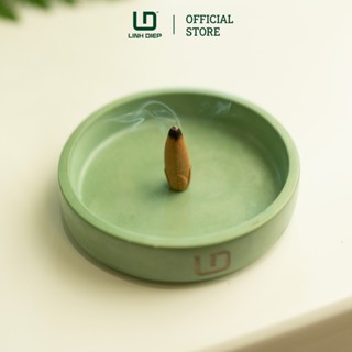 Đế đốt trầm hương Linh Diệp chống cháy lên đến 1000 độ đường kính 10cm - LDPK001