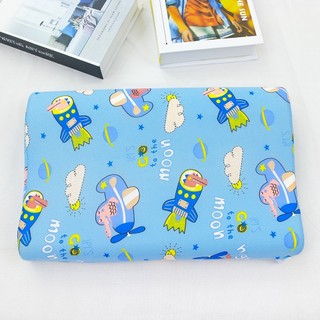 Vỏ gối cao su cho bé từ 1 đến 10 tuổi, gối cao su lượn sóng, vỏ gối cotton thun lạnh cho bé thoáng mát