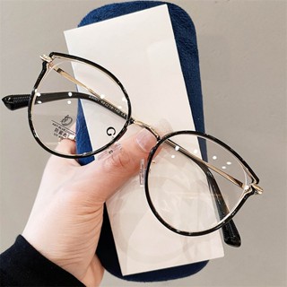  Kính mắt mèo form mới 2024 chất liệu nhựa TR90 kèm hợp kim cao cấp tròng kính 0 độ thay cận được. 