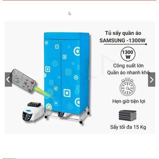  Tủ Sấy Quần Áo Svm Sung Sấy Nhanh Khung Inox 2 Tầng Có Điều Khiển Từ Xa Sấy Tối Đa Lên Tới 15kg 