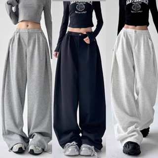 [HÀNG LOẠI ĐẸP]Quần Nỉ Ống Rộng 1Khuy Vải Nỉ Ép Mịn 2Da dày Dặn m046