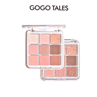 Bảng Phấn Mắt Gogo TALES Màu Hồng Nâu Đất Màu Matte Pearlescent Non-Take-off Bảng Đa Năng