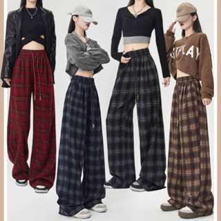 [HÀNG XỊN] Quần Ống Rộng Nữ Chất Dạ Đẹp siêu Mềm Mịn,Co Giãn ,Kẻ Caro m051