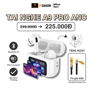 Tai Nghe Có Màn Hình A9 Pro ANC Giảm Tiếng Ồn Màn Hình LCD Cảm Ứng Micro Bass Hay Bảo Hành 12 Tháng