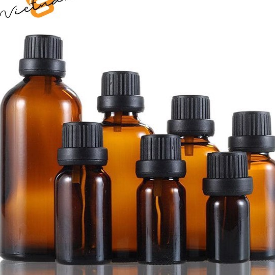 Combo 50 vỏ Chai thủy tinh ( chai nâu + nắp đen + nhỏ giọt) :10ML.. 50ml 100ml