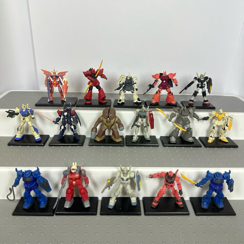 Mô hình gundam mini có đế bằng nhựa dẻo Nhật Bản kích thước từ 4-8cm tuỳ loại tỉ lệ 1/400 2nd đã qua