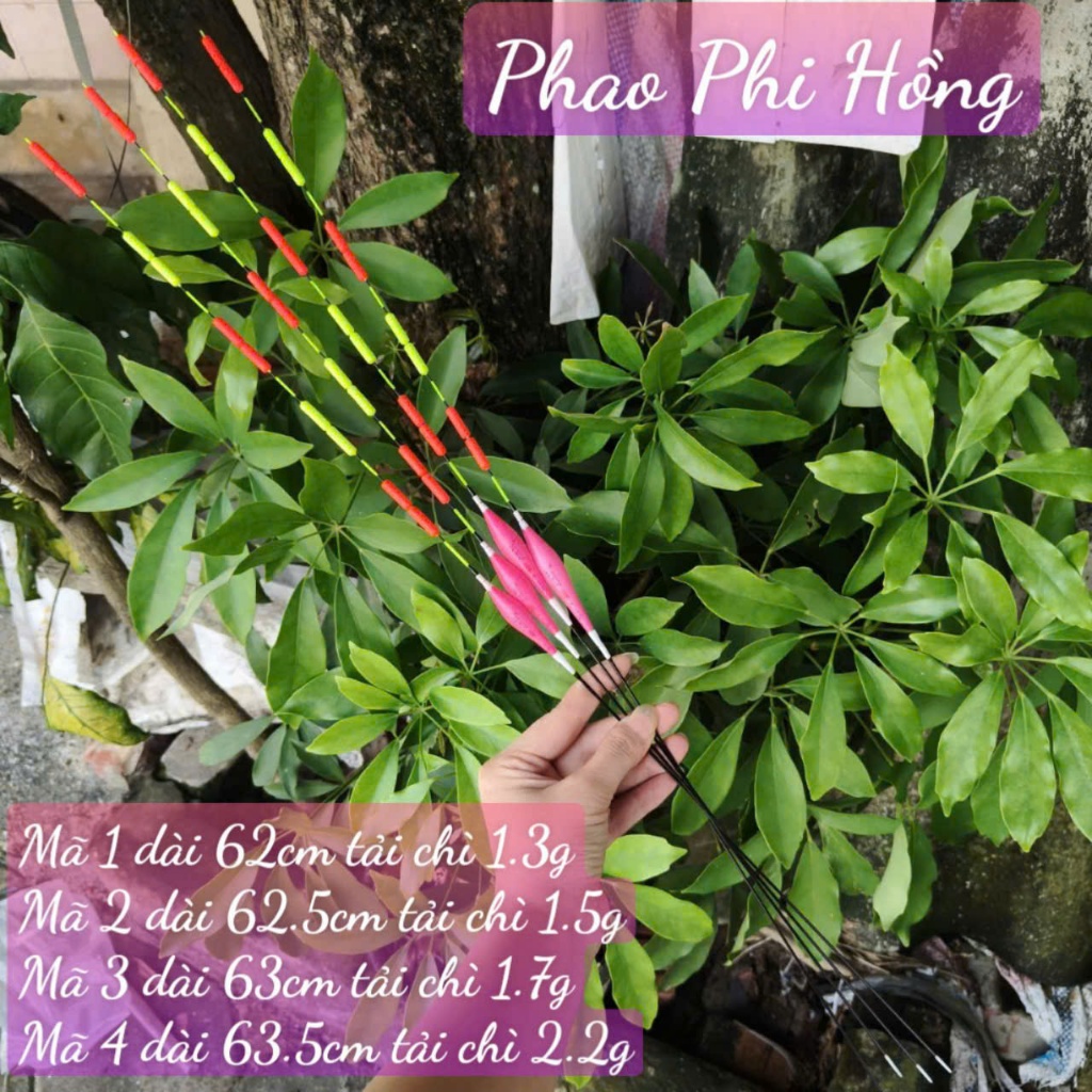 Phao Phi Hồng tăm phao xốp đôi, Phao Câu Đài Câu Đơn Chuyên Rô Siêu Nhạy