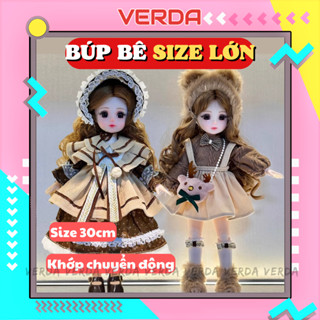  Búp bê 30cm có khớp cho bé gái barbie bjd công chúa lớn loại to dễ thương đồ chơi baby VERDA 