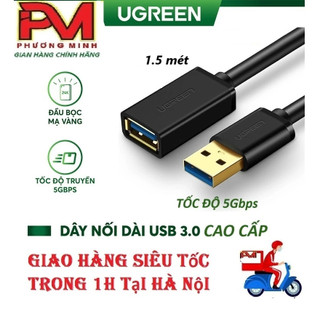 Dây nối dài usb 3.0 dài 1,5m cao cấp ugreen 30126 - hàng chuẩn chính hãng