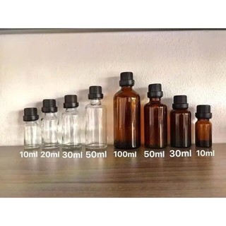 Combo 100 Vỏ Chai thủy tinh đựng tinh dầu ( Chai Trong + nắp vặn + nhỏ giọt) : 10ml 20ml 30ml 50ml 100ml