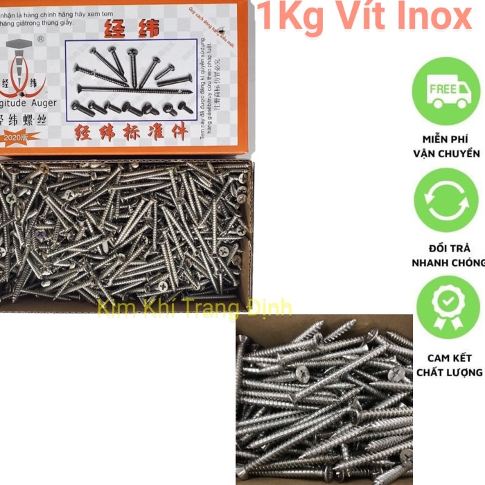 1 kg Vít inox 410 phi 5 các độ dài