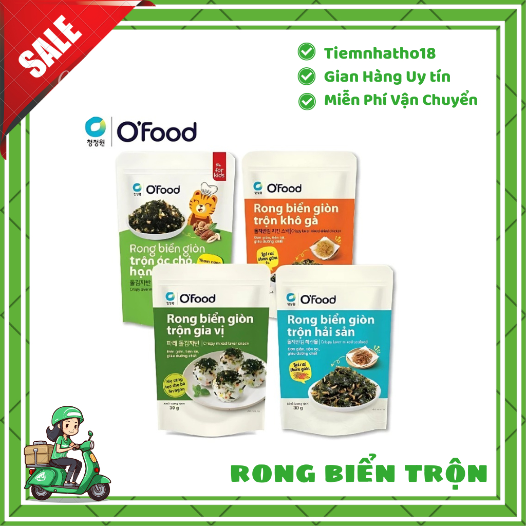 Rong Biển Rắc Cơm Đủ 4 Vị, Rong Biển Ofood 40gr, Thơm Ngon Bổ Dưỡng Tiện Lợi