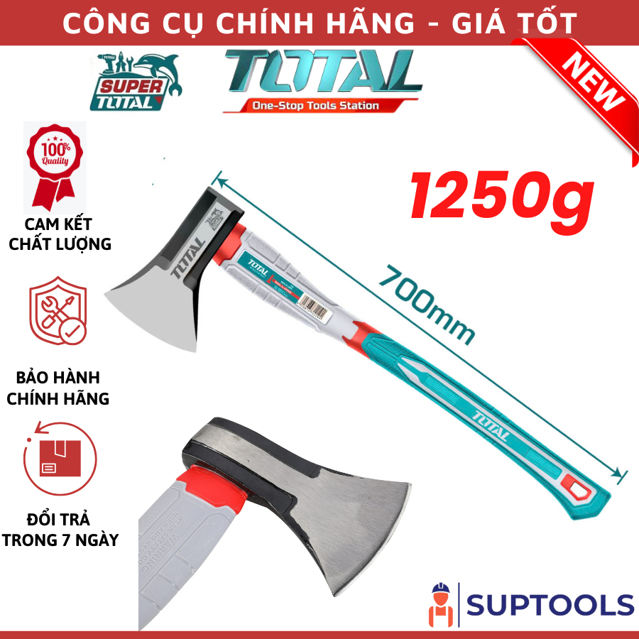 Búa rìu 1250g TOTAL THAX061250 búa bửa củi, chặt cây, làm vườn (Đồ nghề)