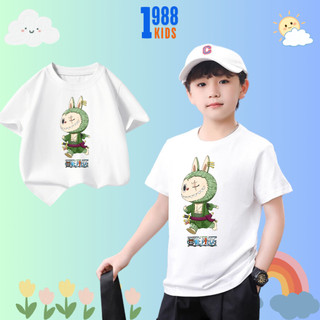 Áo Thun Trẻ Em In Hình LaBuBu (Roronoa Zoro - One Piece) Cho Bé Trai, Áo Phông chất cotton, cân nặng từ 15-40kg:TE121