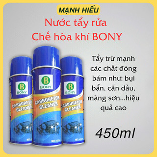  Chai xịt xúc bình xăng con vệ sinh họng ga kim phun béc phun siêu sạch Botny 450ml chính hãng nước rửa chế hòa khí 
