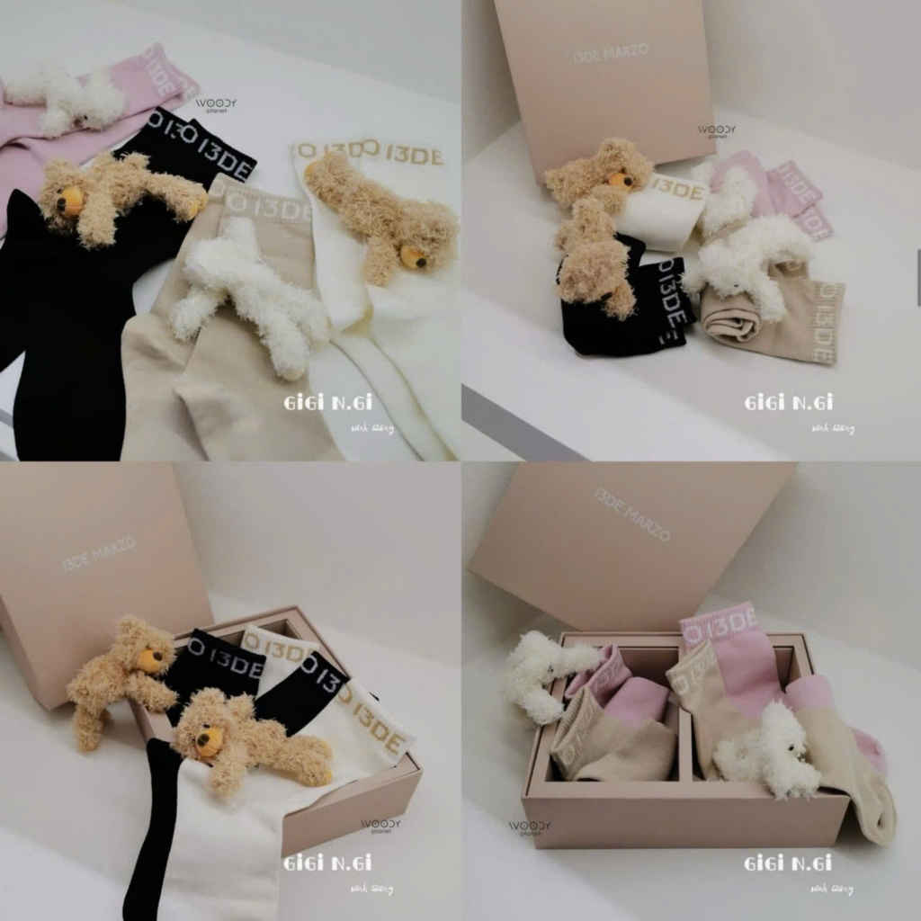 Tất 13Dmz viền chữ xinh xỉu , chất dày dặn hàng qc